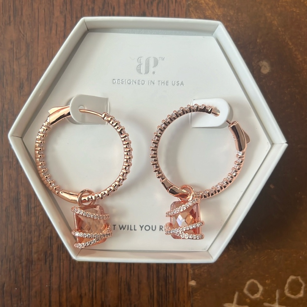 Rose Gold November Bomb Party Hoops